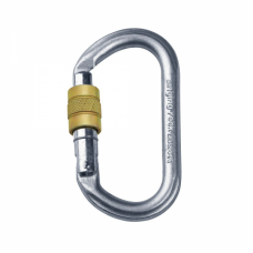 Singing Rock Oval carabiner Steel Screw Lock