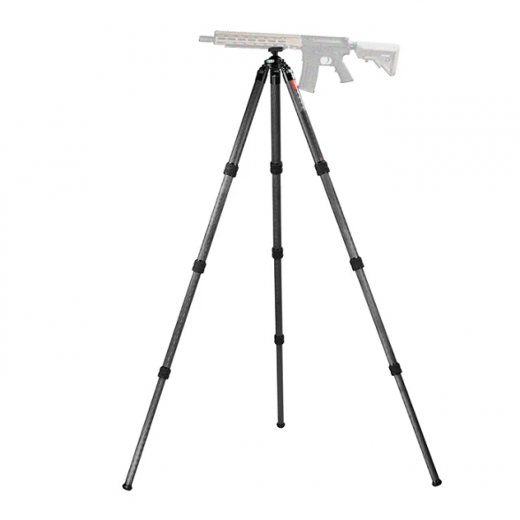 T4040CS-D Hunting Tripod for Shooting Rifle Stand Carbon Fiber,40mm,4 Sections,load 88lbs(40kgs),with Arca-Swiss Picatinny Adapter Clamp 3